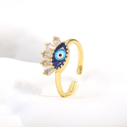 Devil's Eye Hip Hop Opening Adjustable Ring