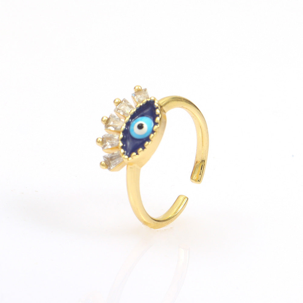 Devil's Eye Hip Hop Opening Adjustable Ring