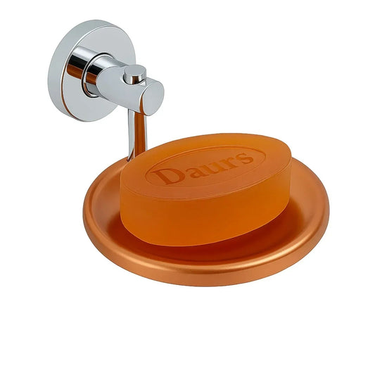 Round Stainless Steel Wall Mounted  Soap Dish – silver + Rose Gold