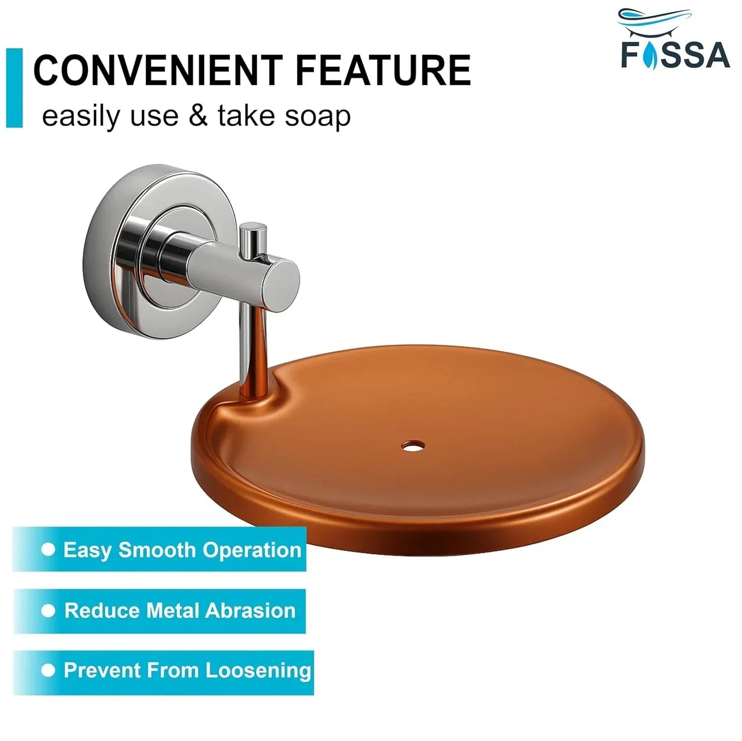 Round Stainless Steel Wall Mounted  Soap Dish – silver + Rose Gold