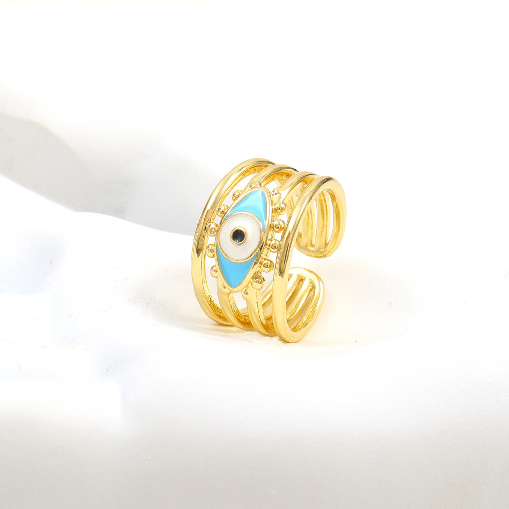 Devil's Eye Hip Hop Opening Adjustable Ring