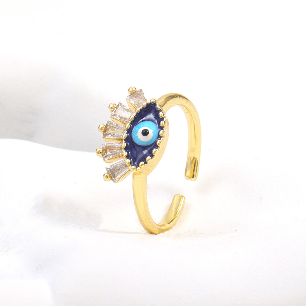 Devil's Eye Hip Hop Opening Adjustable Ring