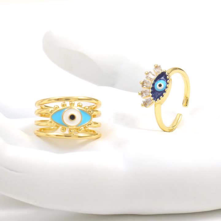 Devil's Eye Hip Hop Opening Adjustable Ring